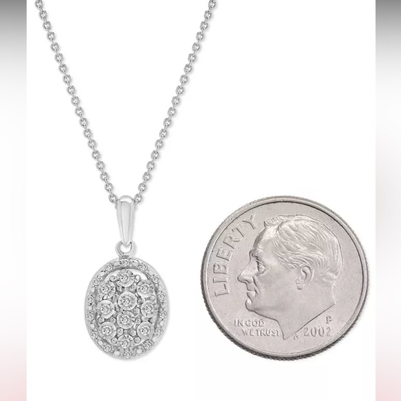 Macy's Jewelry - MACY’s nwt Diamond Octagon Halo Cluster 18" Pendant Necklace (free w/ Coach**)